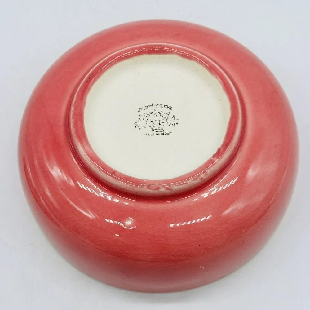 Moriyama Hand Painted Covered Dish‎ Bowl Powder Jar Rose Japan Floral Vintage